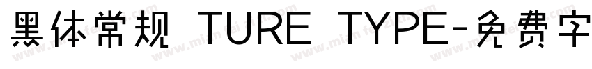 黑体常规 TURE TYPE字体转换
